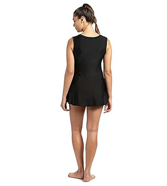 Speedo Women's Endurance Closedback Swimdress With Boyleg - Black