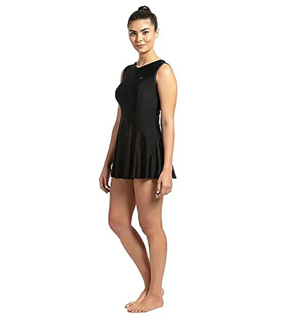 Speedo Women's Endurance Closedback Swimdress With Boyleg - Black